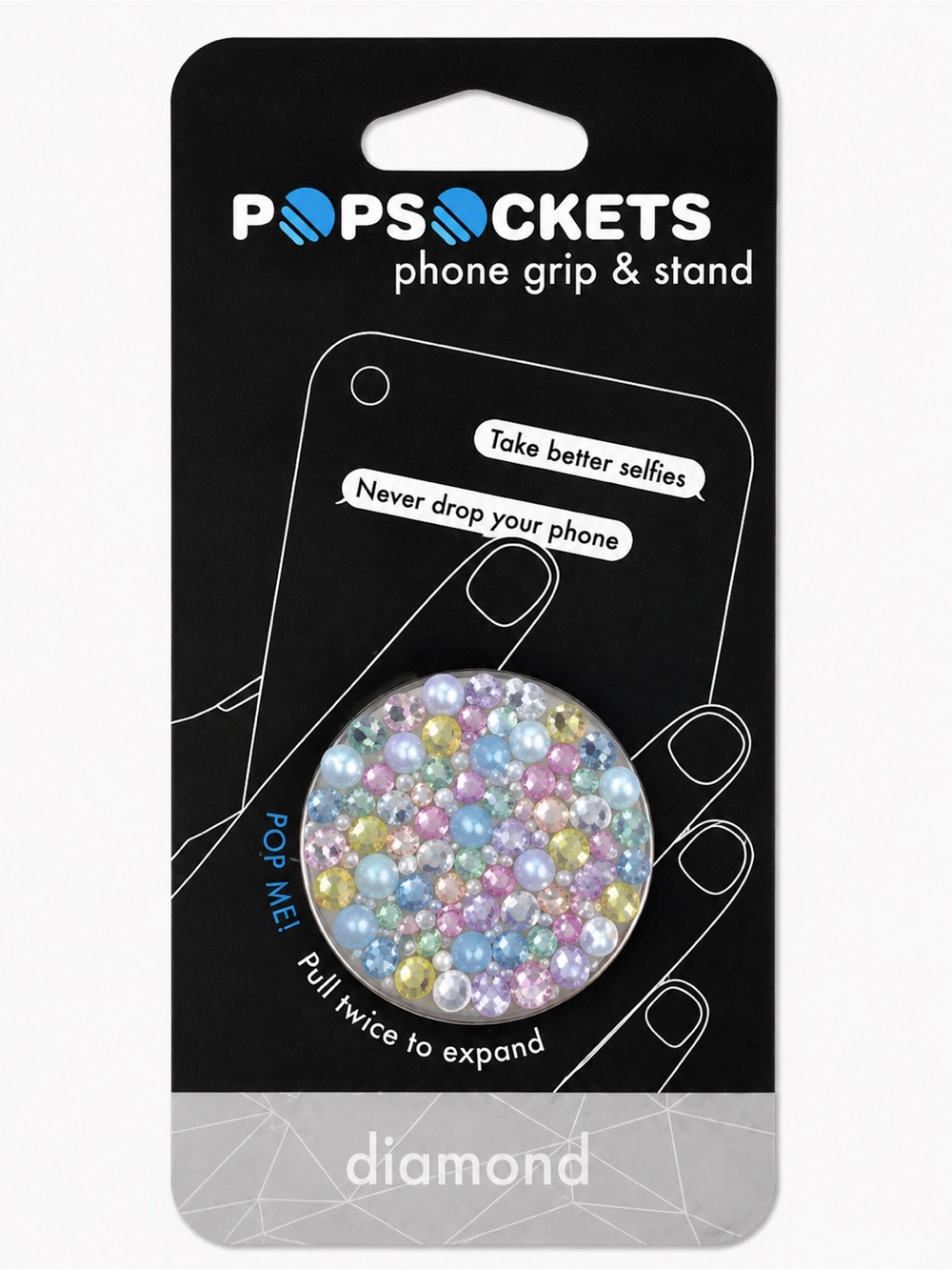 Mixed Pearls Pastels & Diamonds PopSocket Phone Holder Grip New